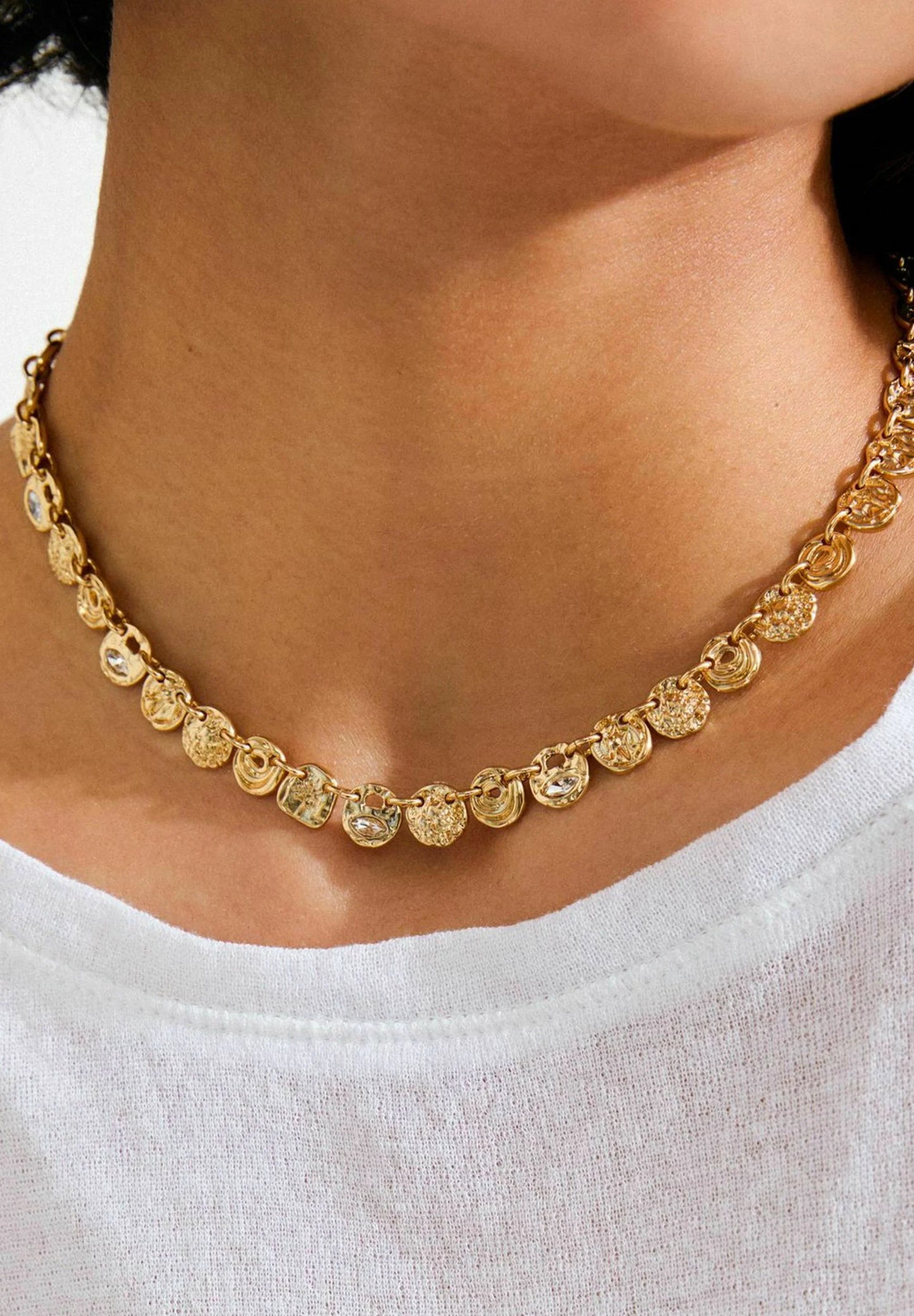 Fire necklace gold