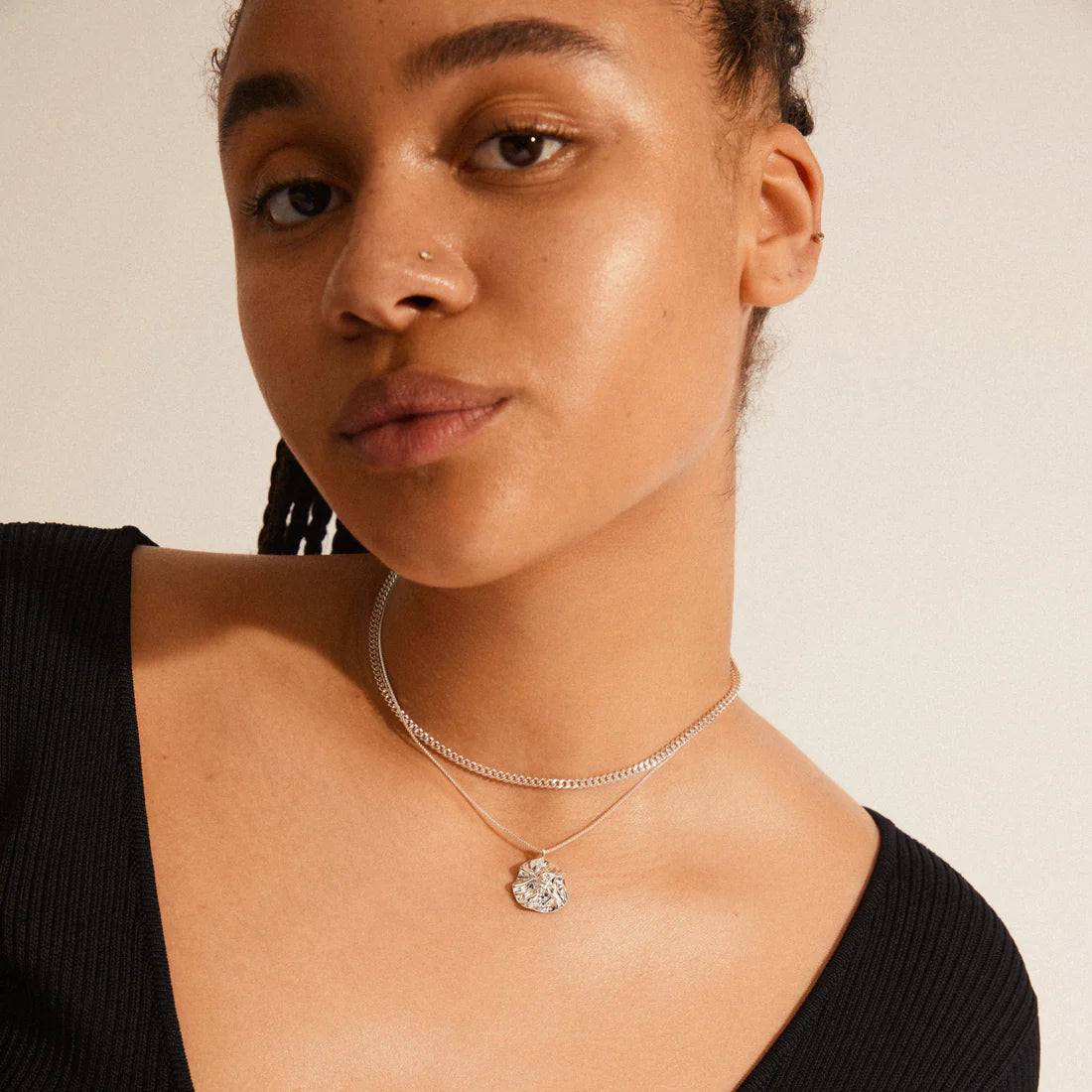 Willpower necklace 2 in 1 set silver