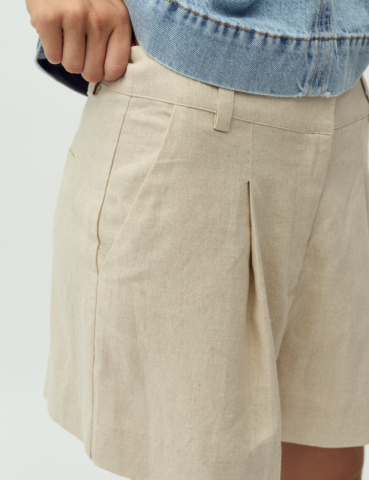 Cristiana shorts natural linen