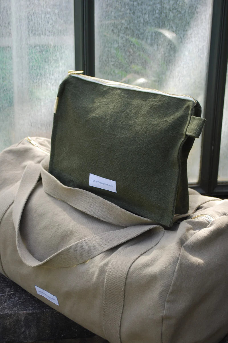 Trousse de toilette vert capre