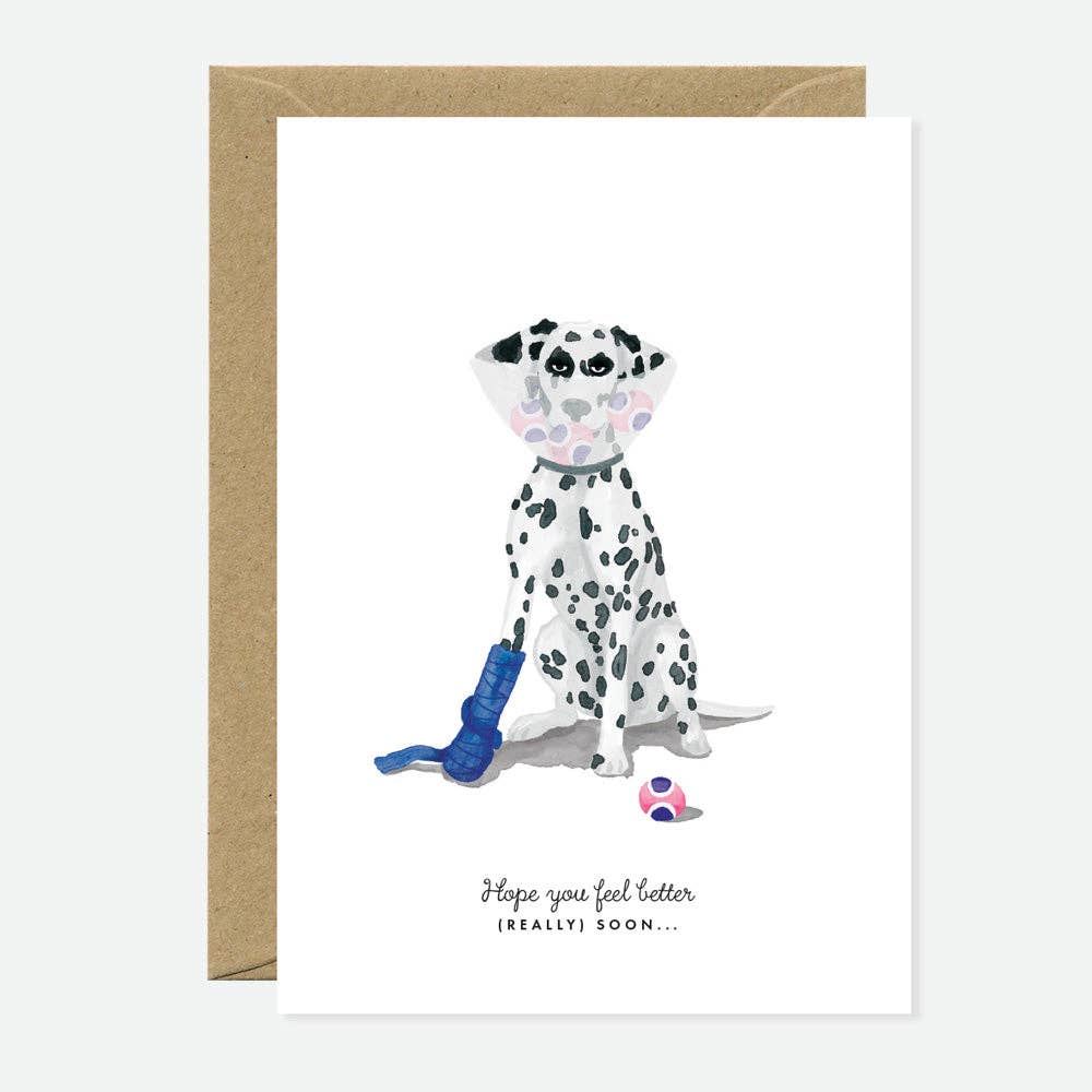 Beterschap Hond - Wenskaart