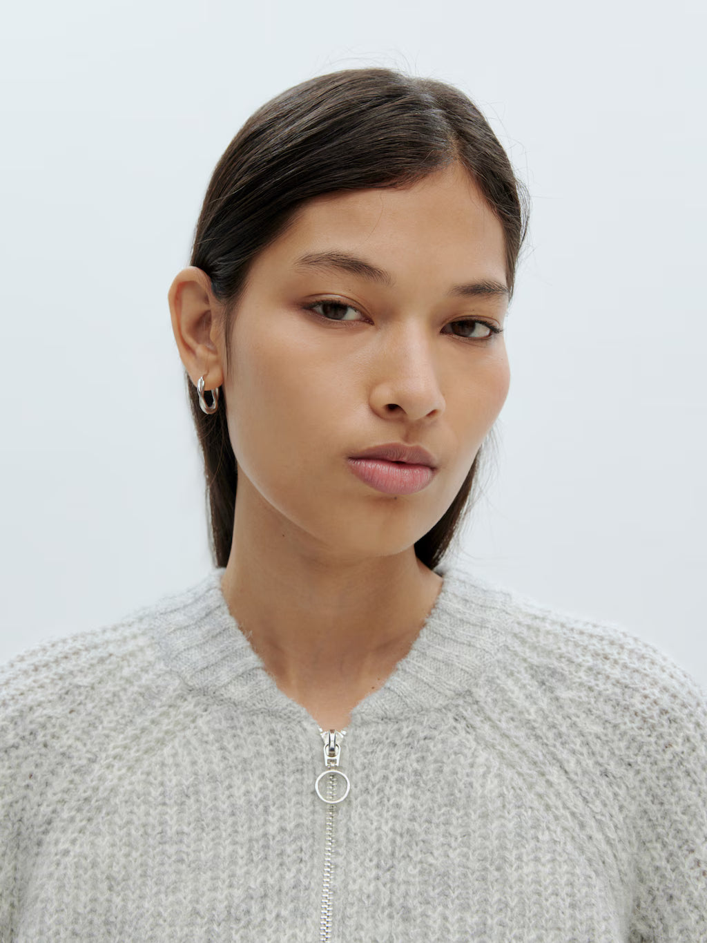 Rani bomber cardigan grey