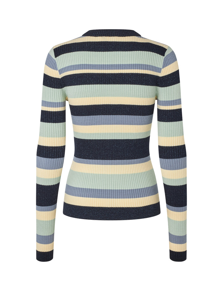 Minnie lurex harbor gray stripe