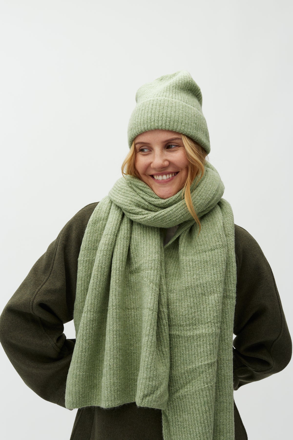 Sanela scarf forest fog melange