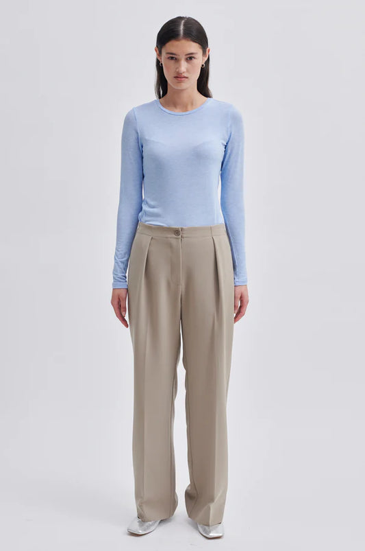 Fique wide trousers roasted cashew