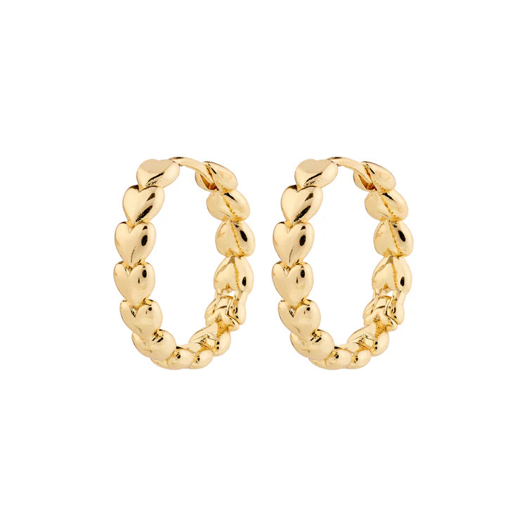 Maeve hoop heart earrings