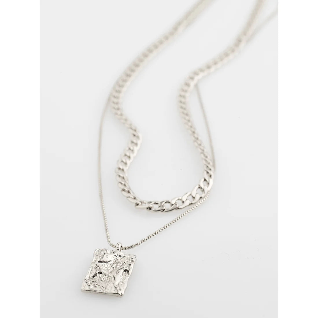 Bathilda 2 in 1 set necklace silver