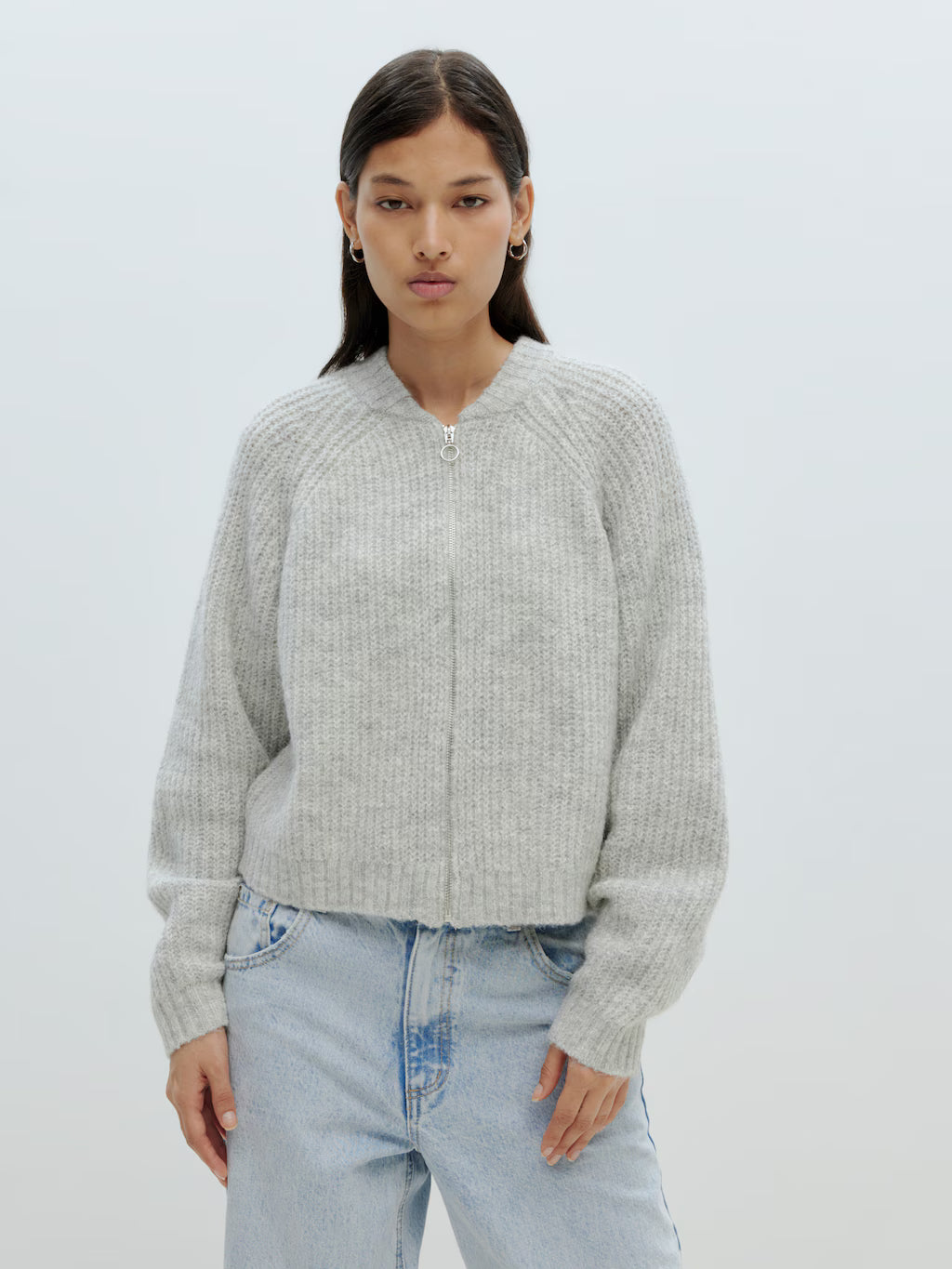 Rani bomber cardigan grey