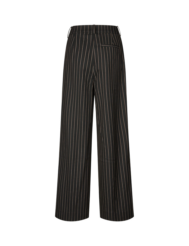 marbel black brown pinstripe