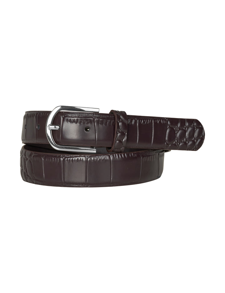 Adolea belt dark bordeaux brown