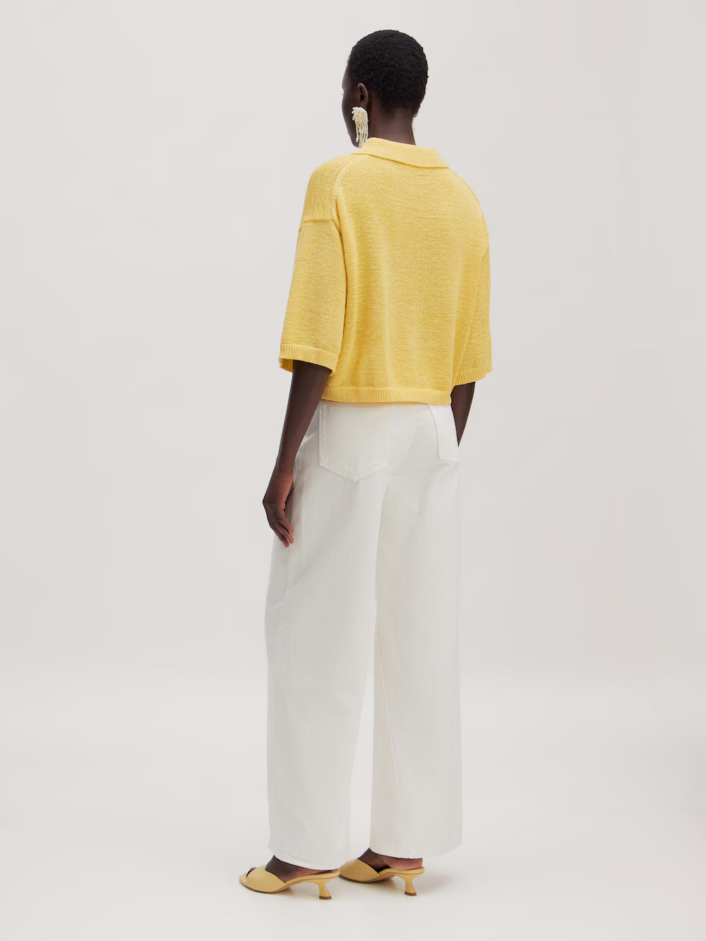 Anaya knit polo lemon