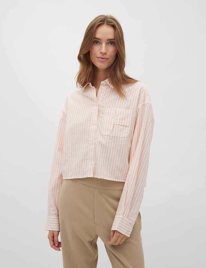 Emmelia shirt orange stripe
