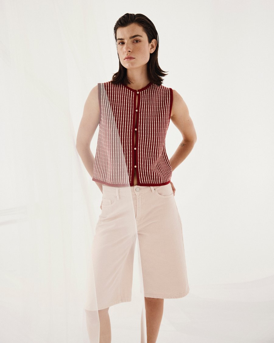 aspen ida denim short pink