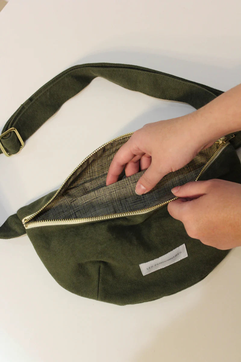 Sac banane vert capre