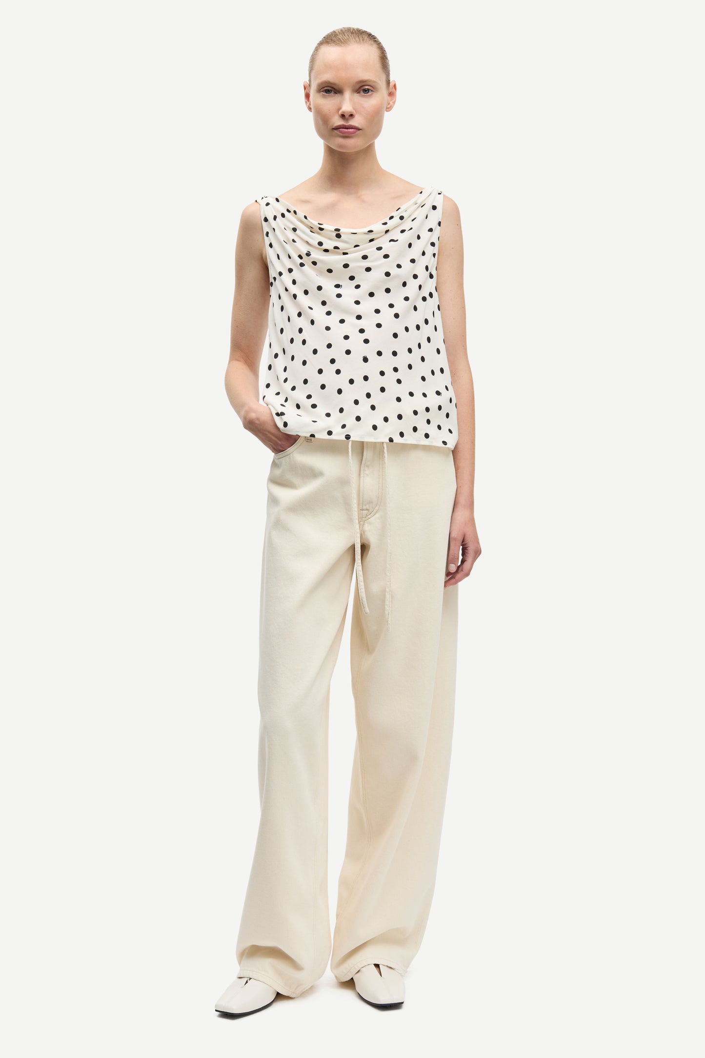 Saharper jeans belt soft natural