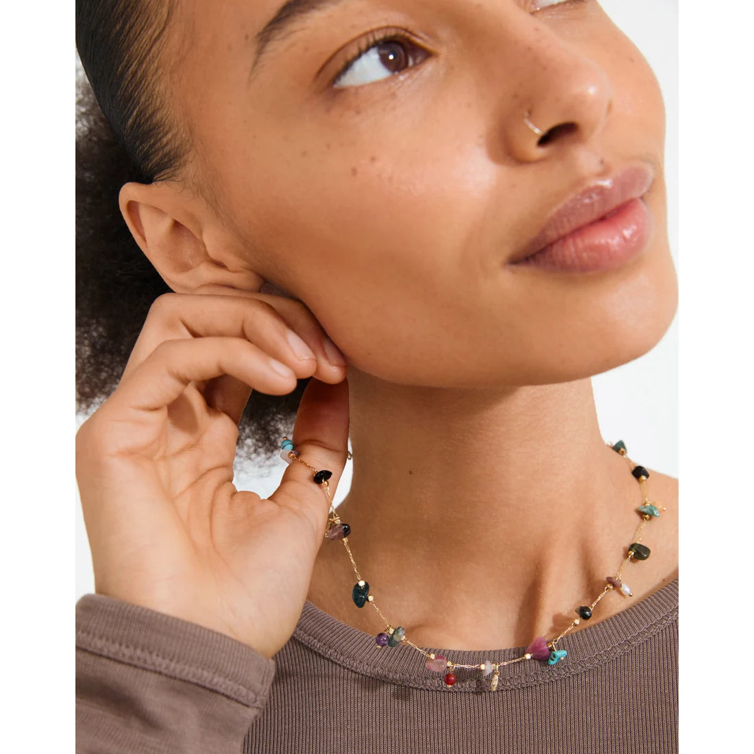 Here necklace mulit gold
