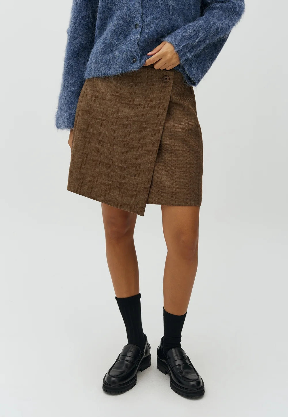 Kanille skirt brown falcon check