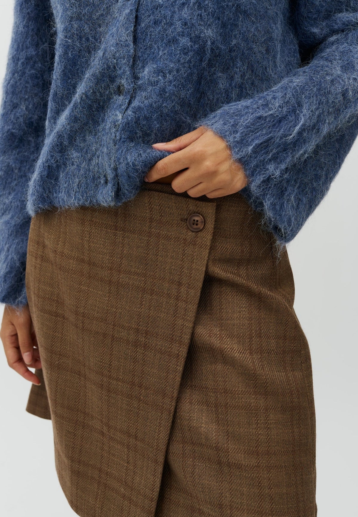 Kanille skirt brown falcon check