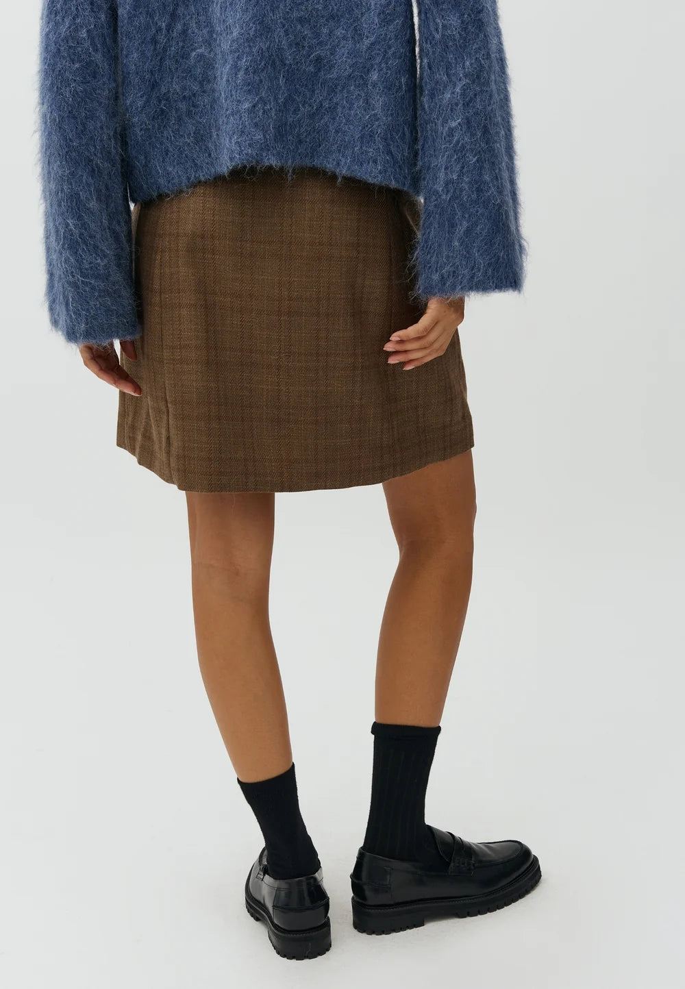 Kanille skirt brown falcon check