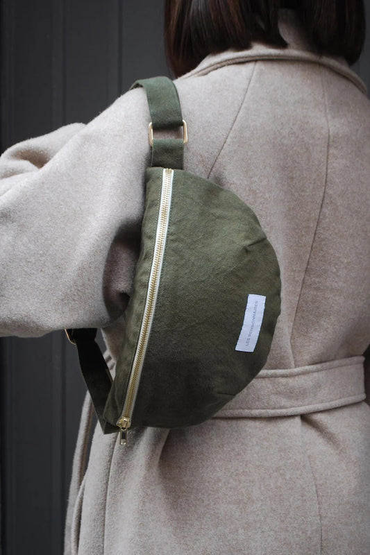 Sac banane vert capre