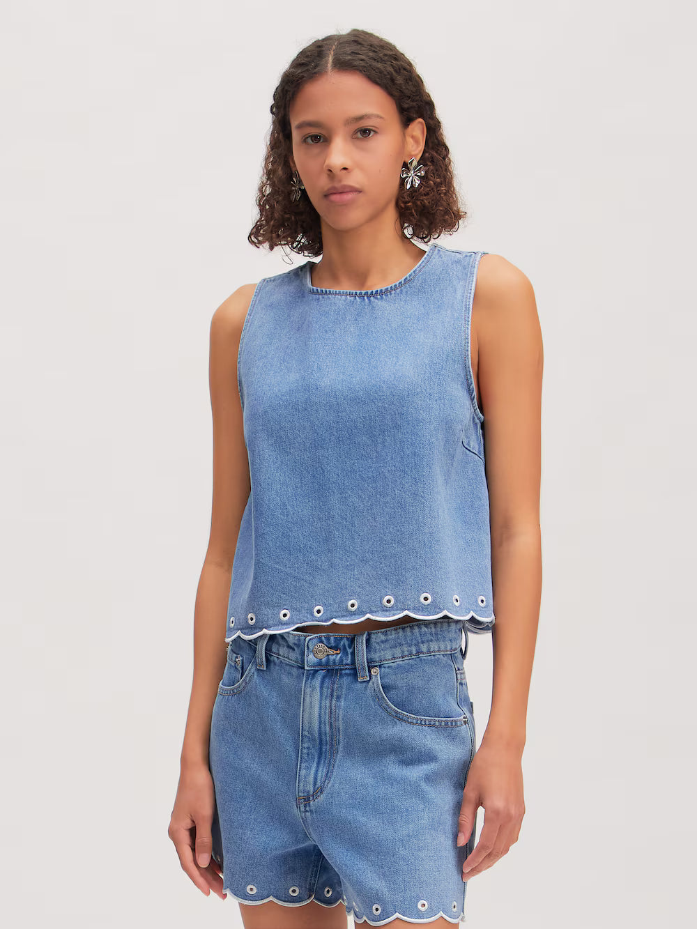 Cecelia top light blue denim