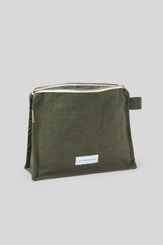 Trousse de toilette vert capre