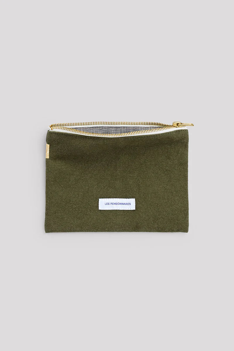 Petite pochette vert capre