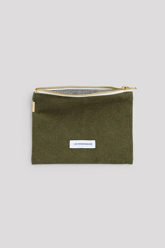 Petite pochette vert capre