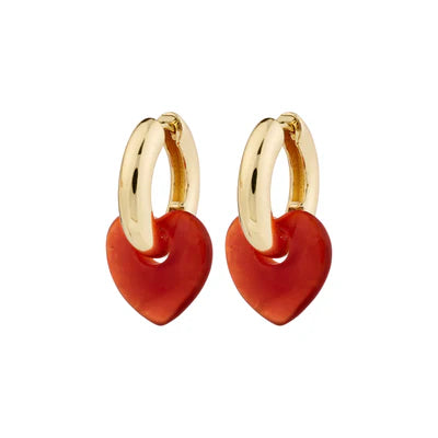 Kendall heart earrings gold plated