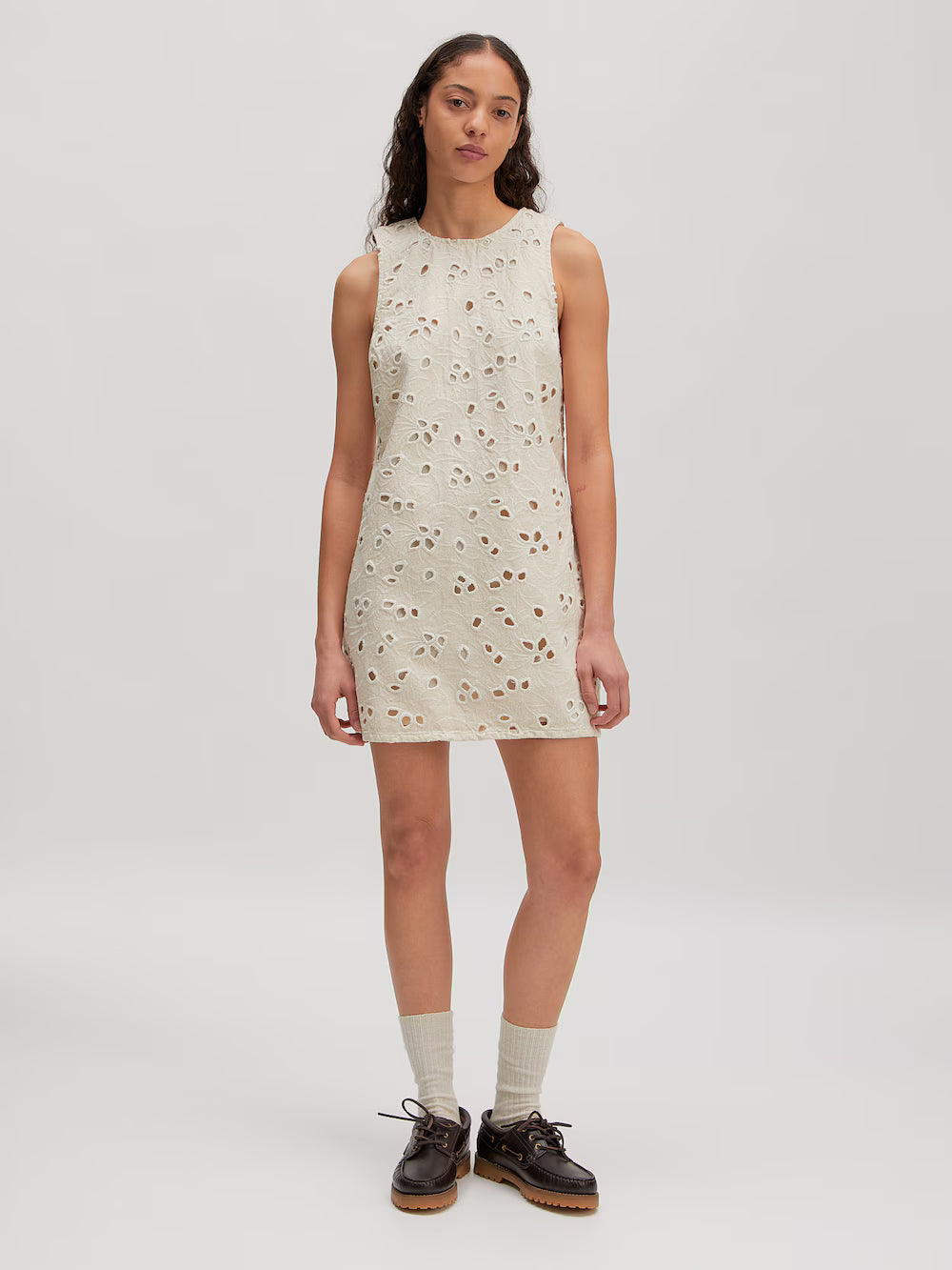 Nicky denim dress natural beige