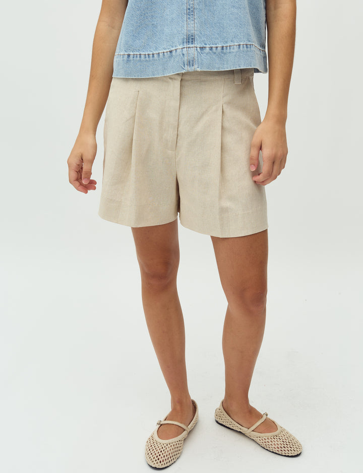 Cristiana shorts natural linen
