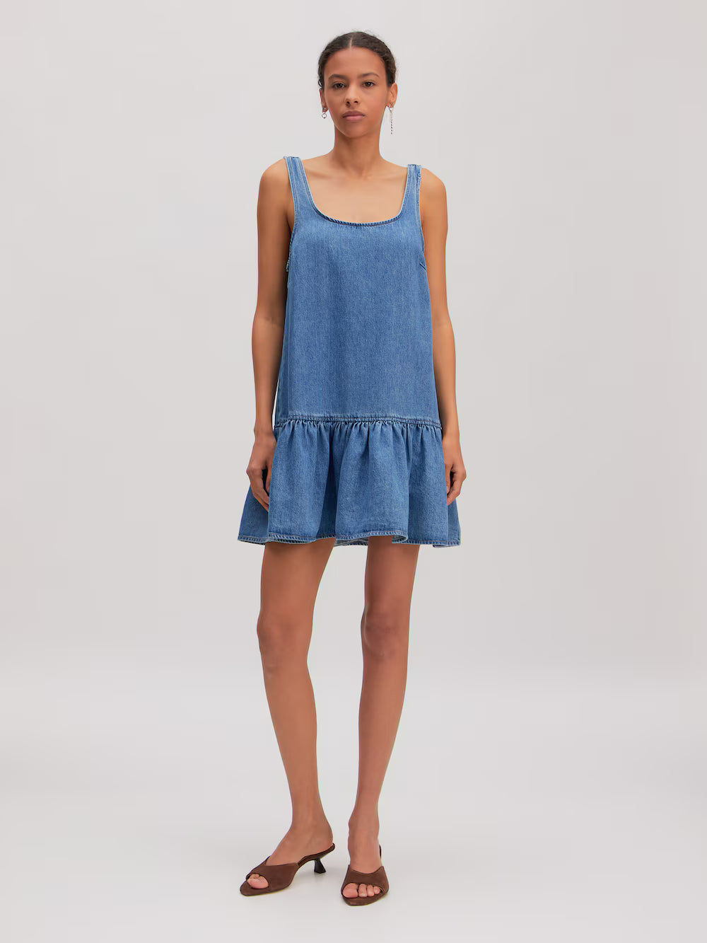 Inka denim dress mid blue