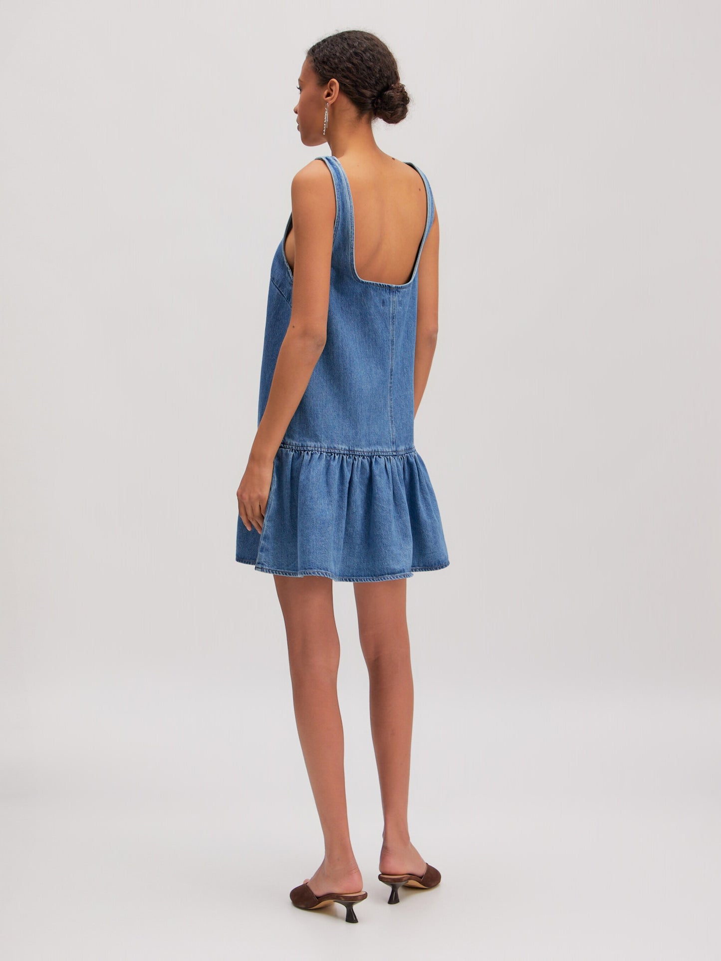 Inka denim dress mid blue
