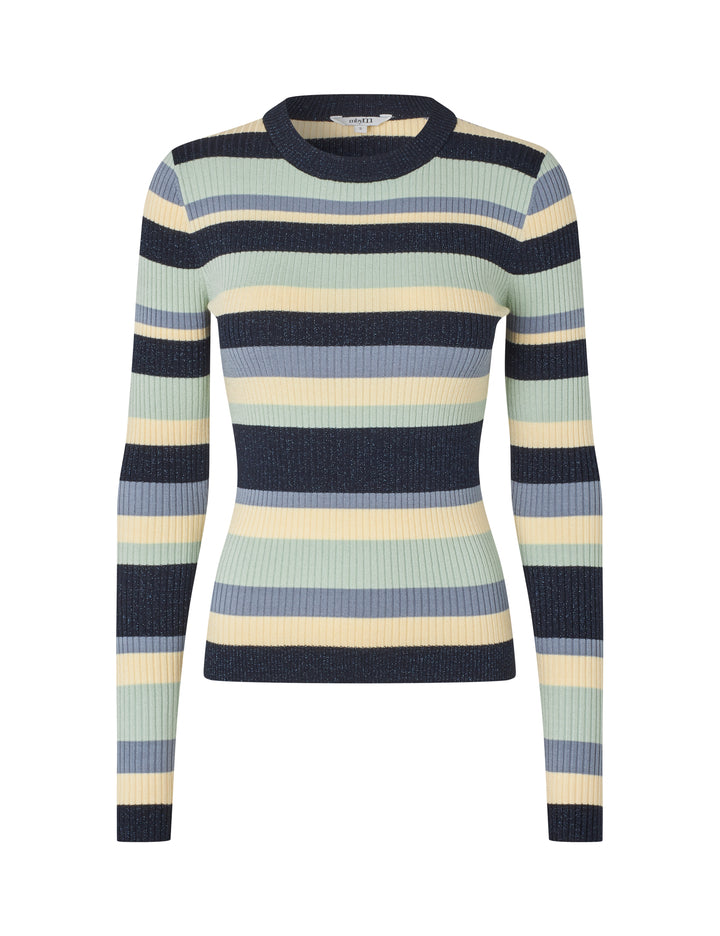 Minnie lurex harbor gray stripe