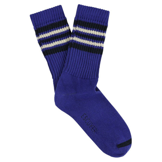 Dames 5 Strepen Sokken - Felblauw / Ecru / Marineblauw