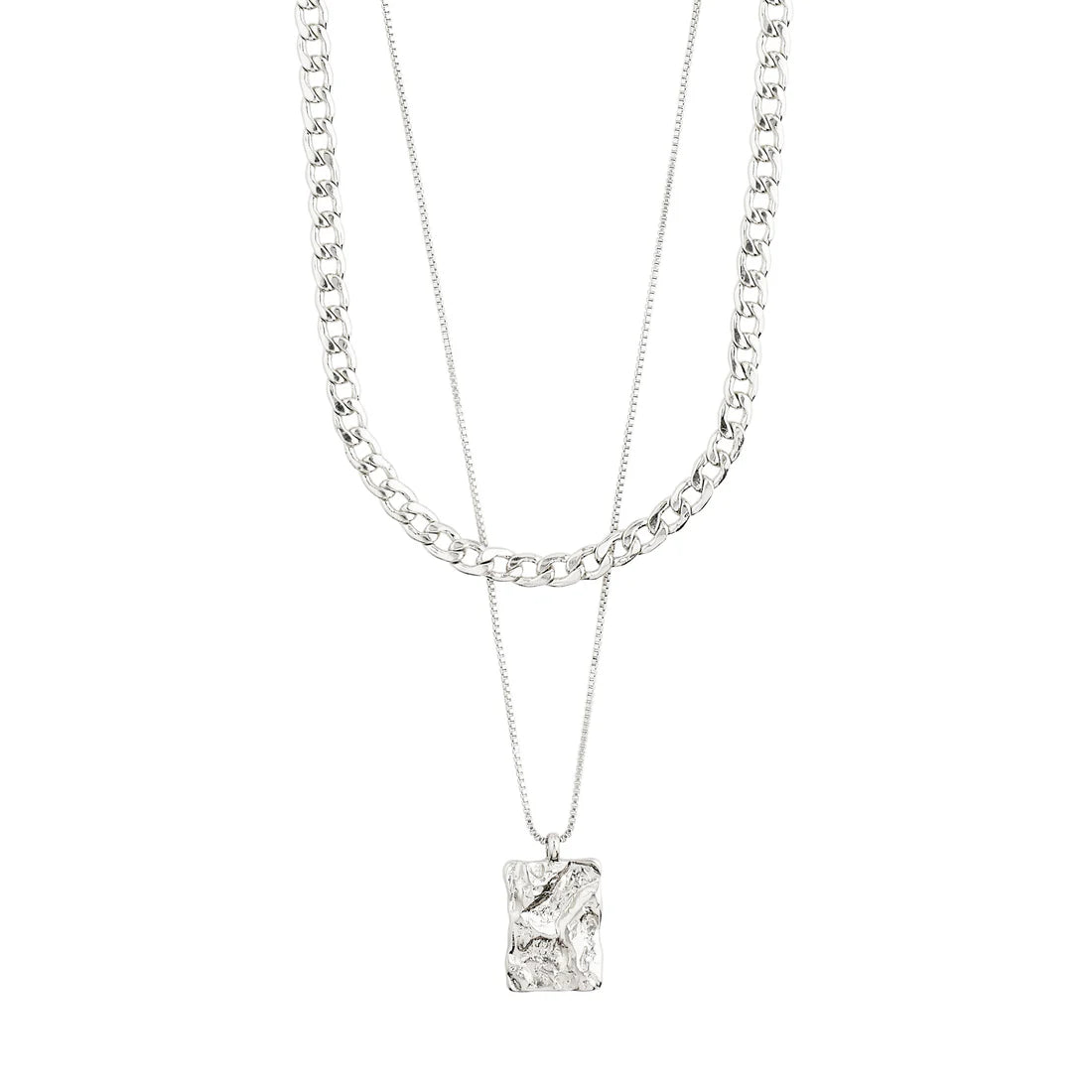 Bathilda 2 in 1 set necklace silver