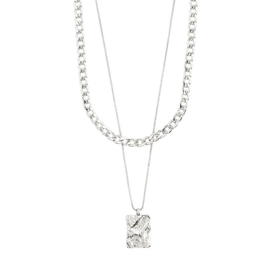 Bathilda 2 in 1 set necklace silver