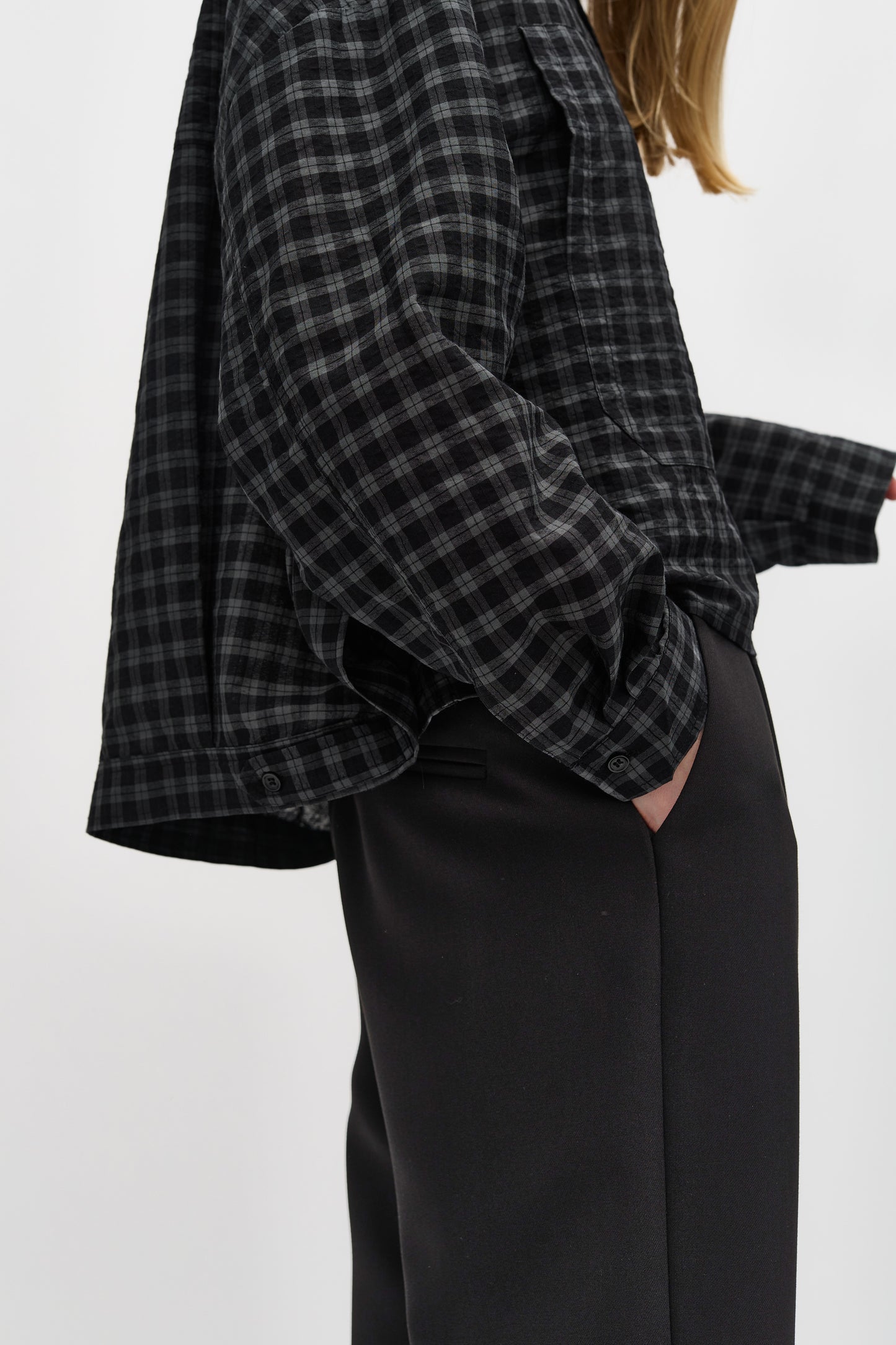 Lanette Shirt black check