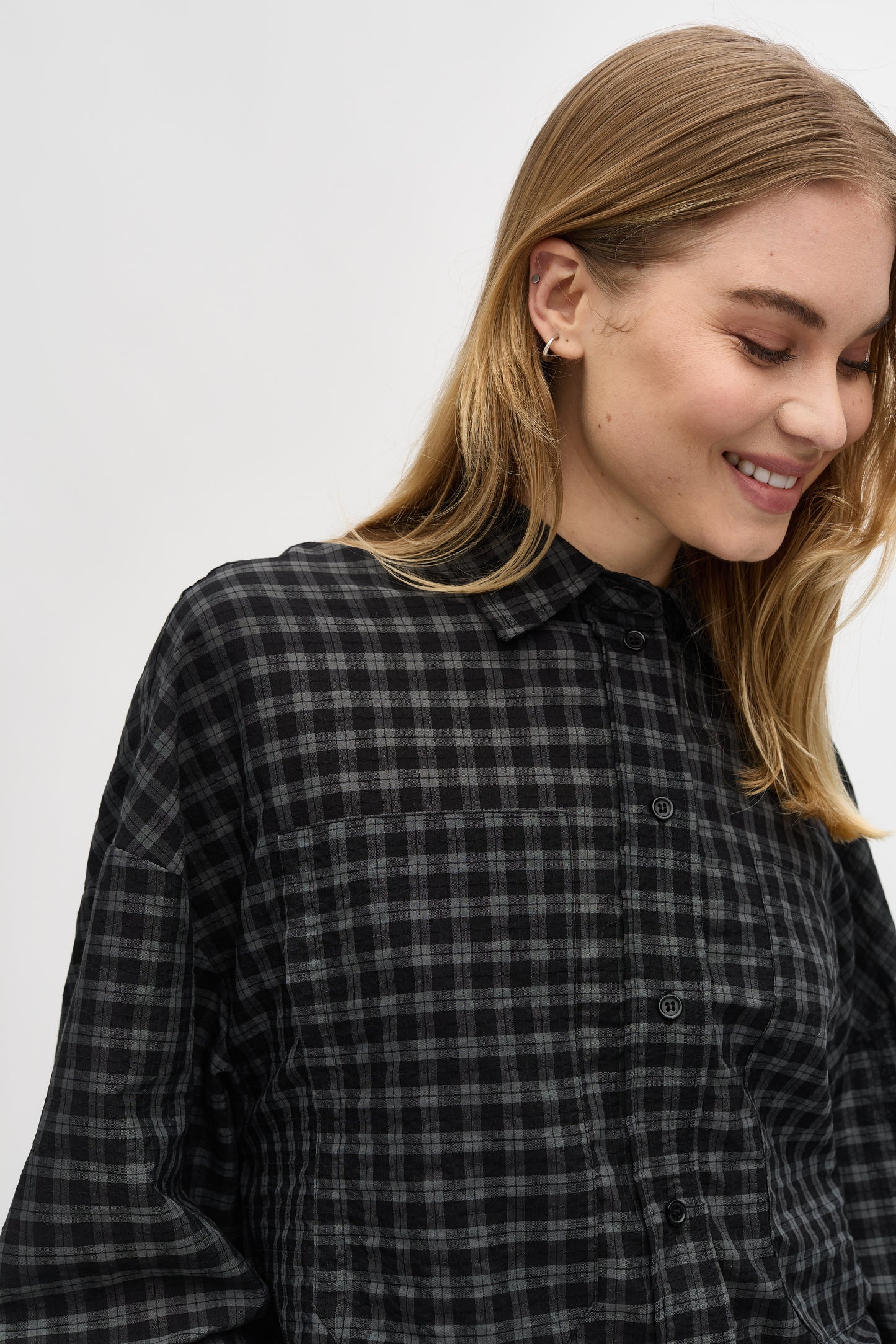 Lanette Shirt black check