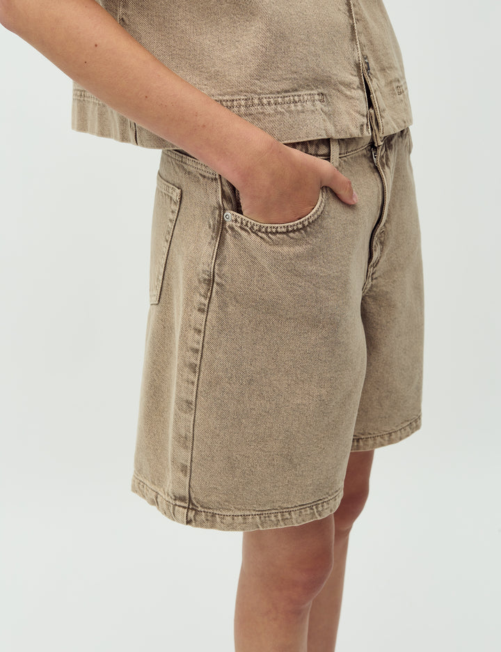 Sanira short beige washed