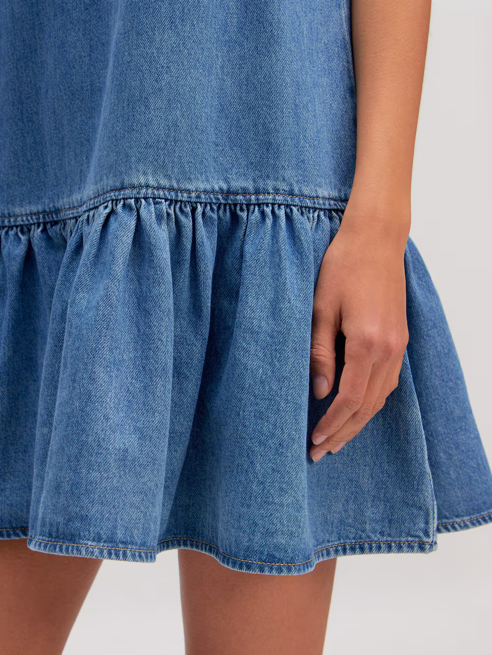Inka denim dress mid blue