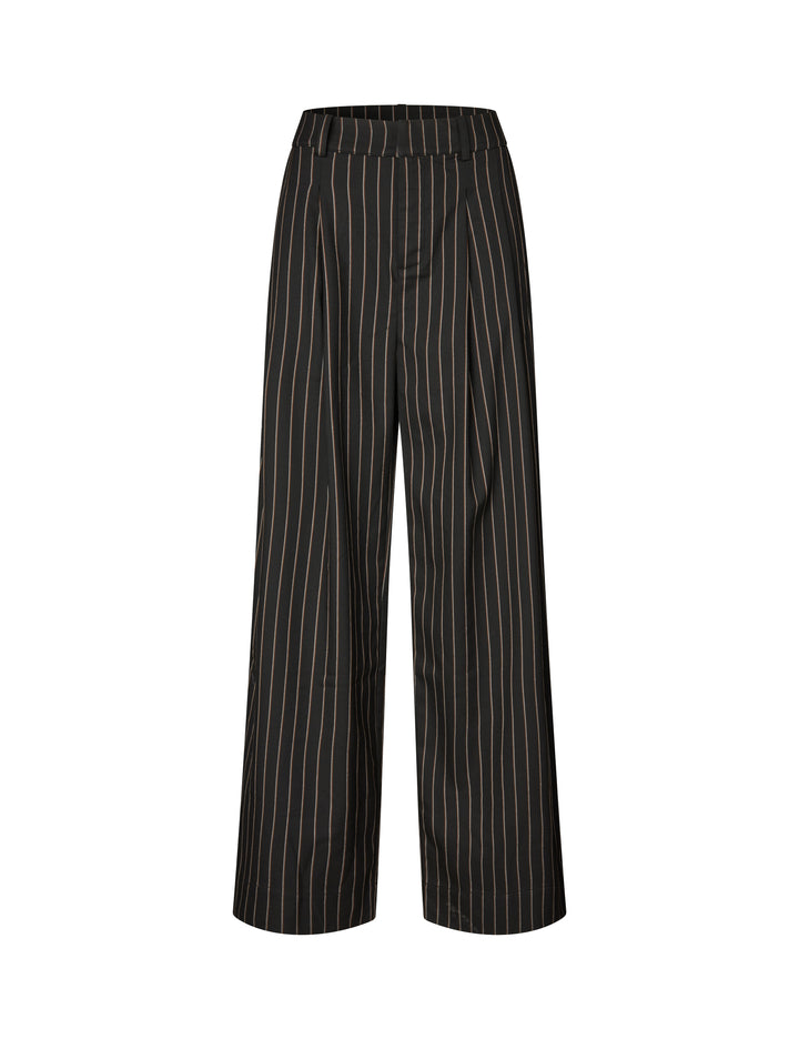 marbel black brown pinstripe