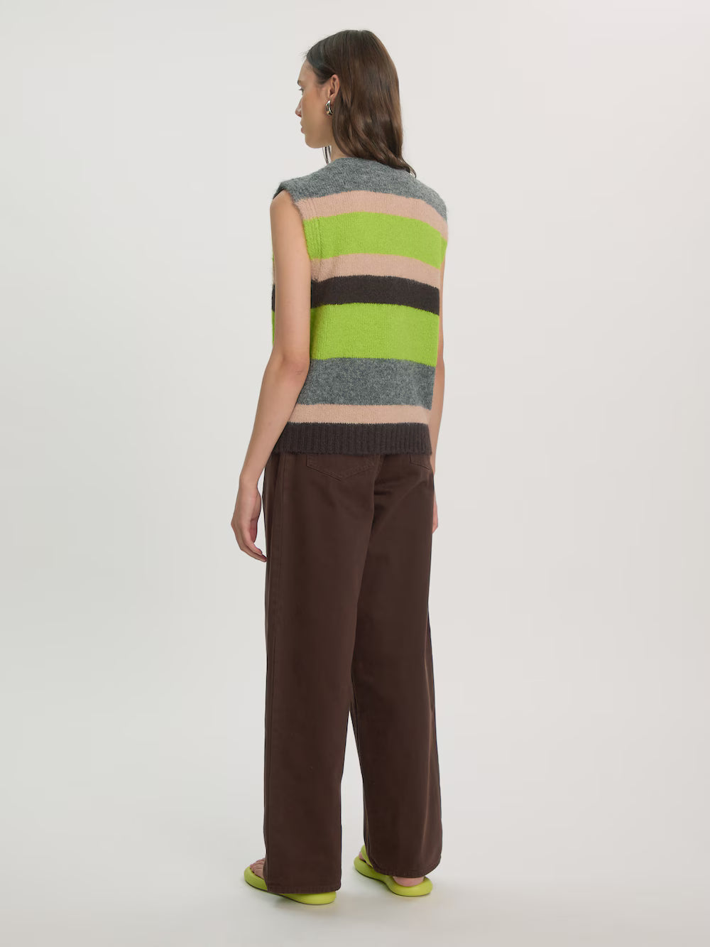 Wedeke knit vest multi stripe
