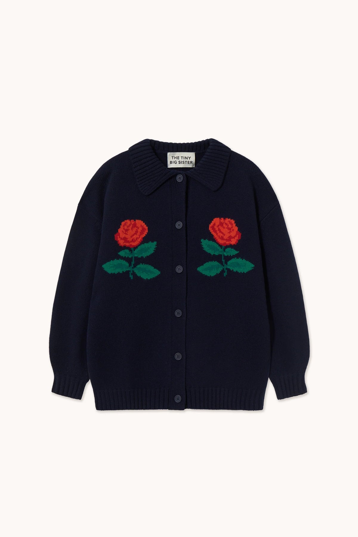 Roses oversized cardigan navy