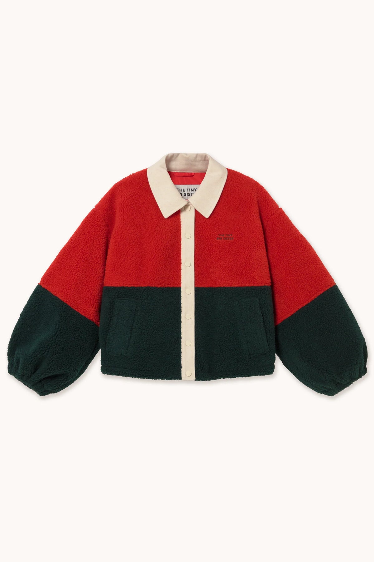 Color blocked sherpa jacket