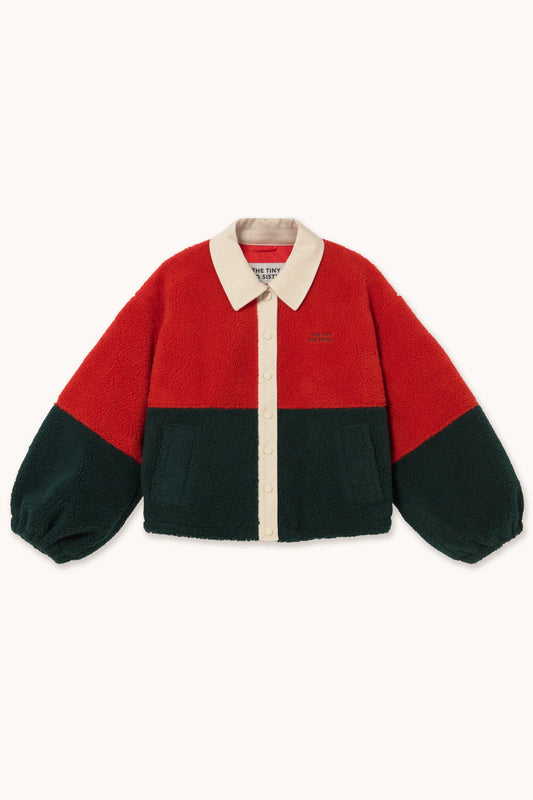 Color blocked sherpa jacket