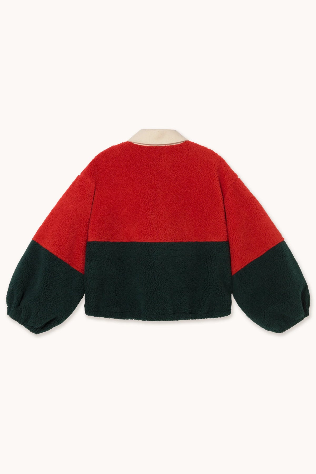 Color blocked sherpa jacket