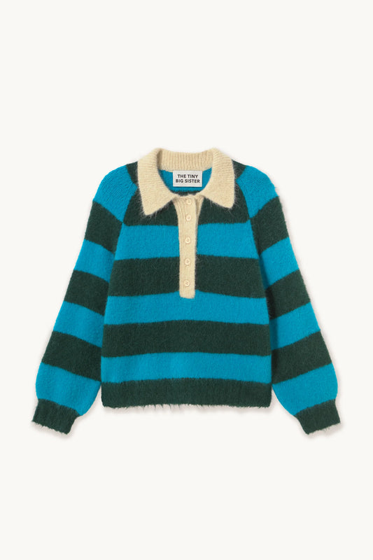 Frank Striped Polo bottle green