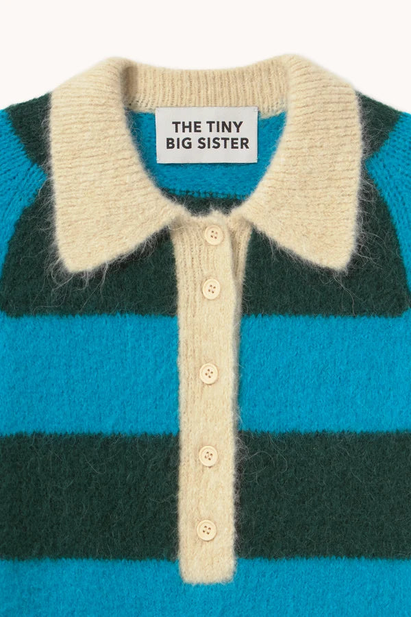 Frank Striped Polo bottle green