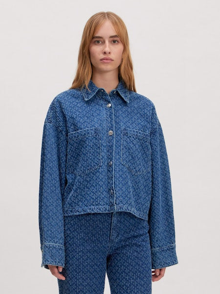 Tahua denim tweed blouse